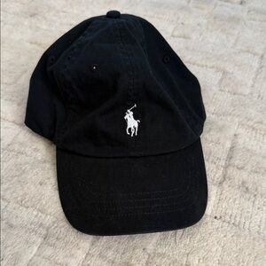 Ralph Lauren Black Cap with White Brand New with Tags